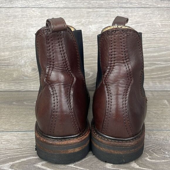 Frye Bowery Chelsea 3487186 Men's Sz 10.5D Dark Brown Leather Pull On Lug Boots - Picture 4 of 16